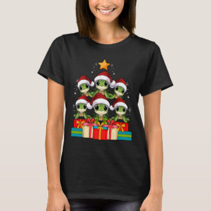 Cute Sea Turtle Le Ocean Christmas Tree Xmas Hat L T-Shirt