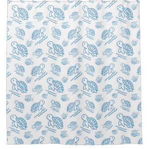 Cute Sea Turtle Nautical Doodle Pattern