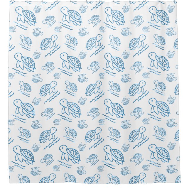 Cute Sea Turtle Nautical Doodle Pattern (Front)