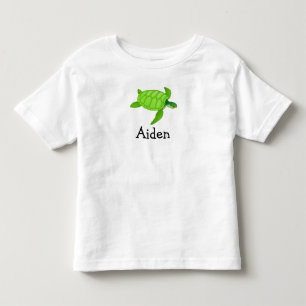 Cute sea turtle personalized with childs name toddler t-shirt