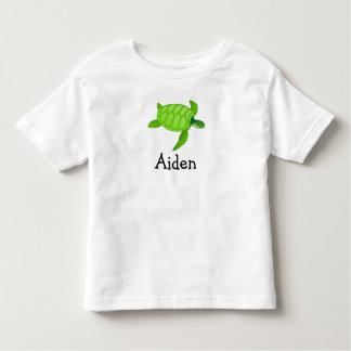 Cute sea turtle personalized with childs name toddler t-shirt