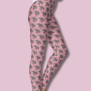 Cute sea turtle pink leggings