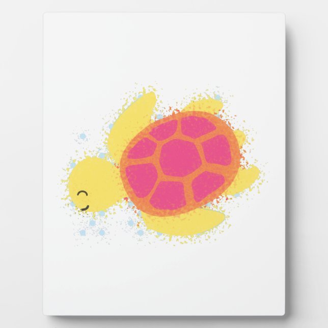 Cute Sea Turtle Plaque (Front)