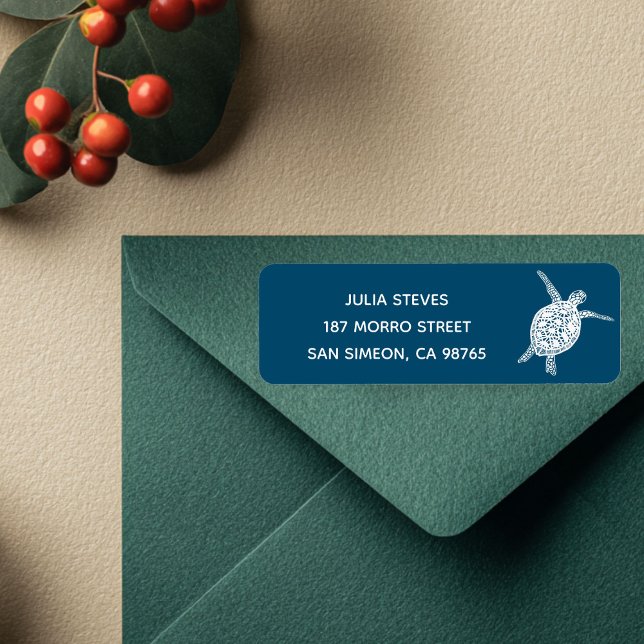 CUTE Sea Turtle Tortoise Honu Mailing (CUTE Sea Turtle Tortoise Honu CUSTOM Return Address Mailing Label
)