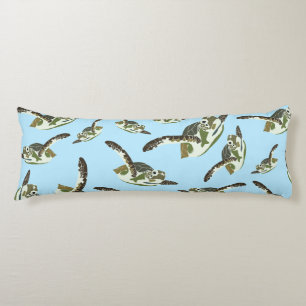 Cute Sea Turtles Pattern Body Pillow
