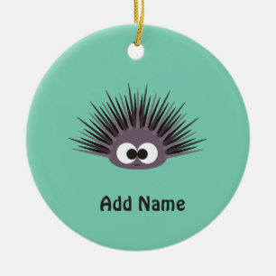 Cute sea Urchin Ceramic Ornament
