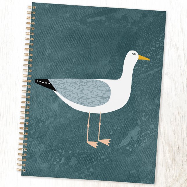 Cute Seagull Nautical Planner (Fun seagull nautical coastal bird planner)