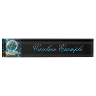 Cute seahorse nameplate