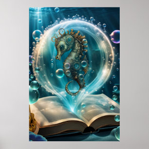 Cute seahorse poster