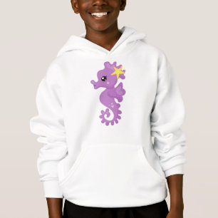 Cute Seahorse, Purple Seahorse, Starfish, Hearts