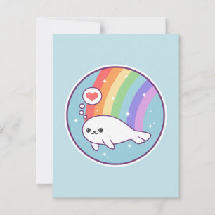 Cute Seal Birthday Invitations