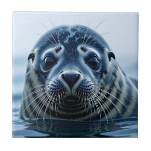 Cute Seal Close up Tile