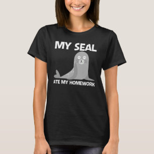 Cute Seal For Kids Boys Sea Lion Zoo Animal T-Shirt