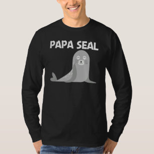 Cute Seal For Men Dad Boys Sea Lion Zoo Animal   T-Shirt