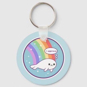 Cute Seal of Approval Keychain
