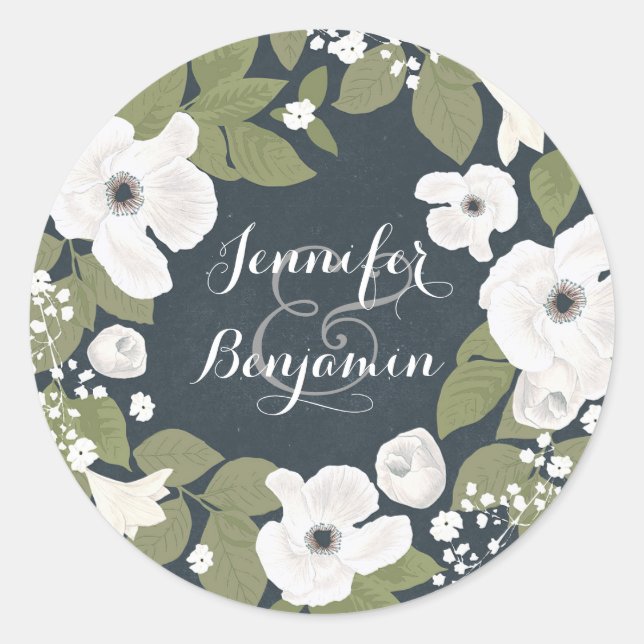 cute seal or thank you wedding favour sticker (Front)