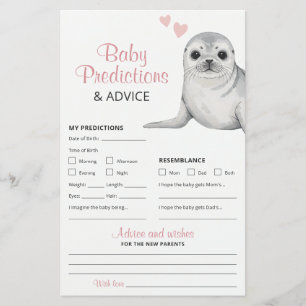 Cute Seal Pup Baby Shower Predictions and Advice