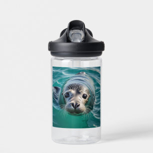 Cute Seal Sticking Head out of Water Personalized Bottle