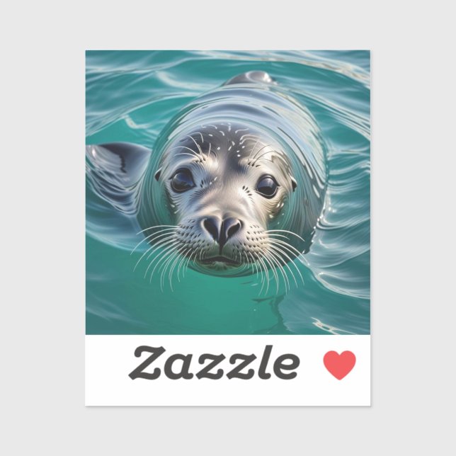 Cute Seal Sticking his Head out of Water (Sheet)
