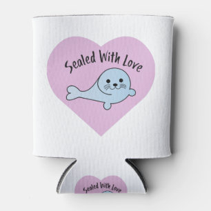 Cute Sealed with Love Can Cooler