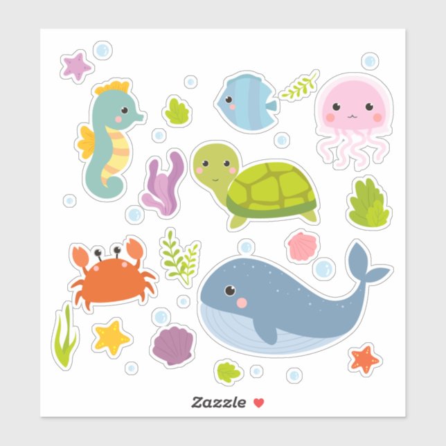 Cute Sealife Collection 6 Scrapbooking (Sheet)