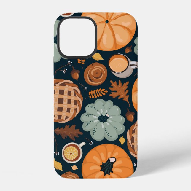 Cute seamless autumn pattern background iPhone case (Back)