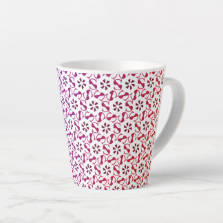 Cute seamless beautiful pattern latte latte mug