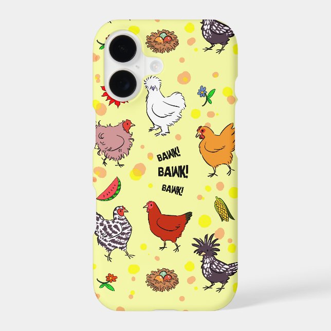 Cute seamless chickens pattern cartoon (Back)
