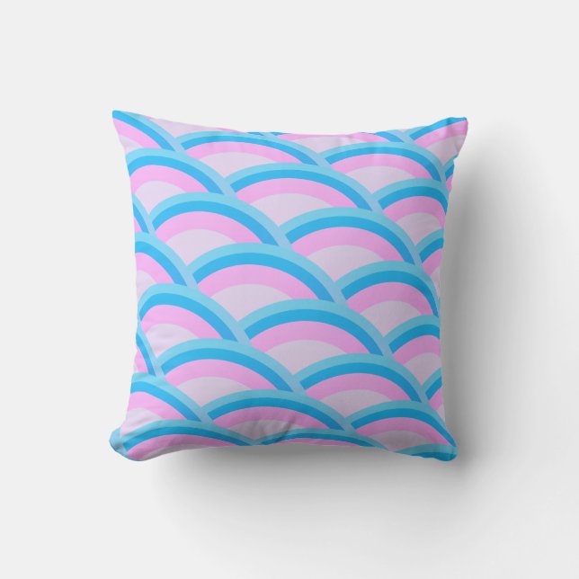 Cute Seamless Circle Pattern Throw Pillow (Front)