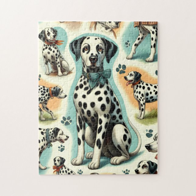 Cute Seamless Dalmatian Jigsaw Puzzle (Vertical)