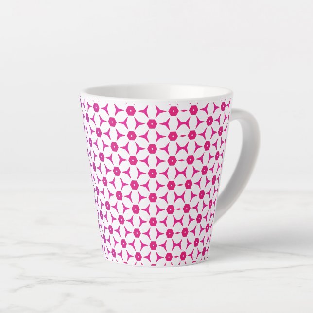 Cute seamless floral design latte latte mug (Right Angle)