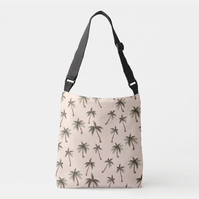 Cute Seamless Palm Trees Pattern, Summer Gift Crossbody Bag (Front)