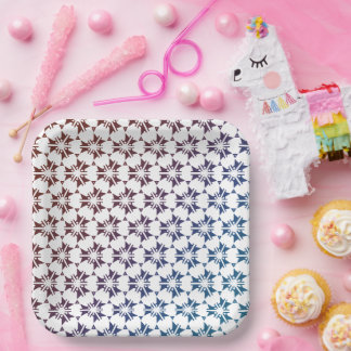 Cute seamless pattern party paper plate