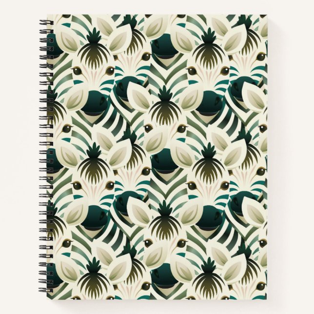 Cute seamless zebra. notebook (Front)