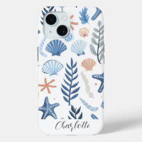 Cute Seashell Starfish Personalized Name