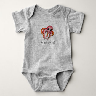Cute seaside animal octopus baby bodysuit