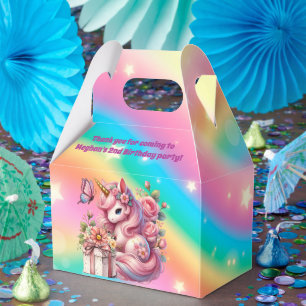 Cute second Birthday party thank you unicorn Favor Box