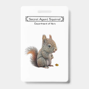 Cute Secret Agent I.D. Name Badge 