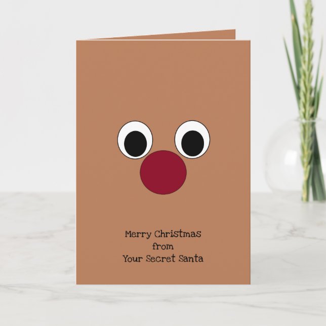 Cute Secret Santa Christmas Card (Front)