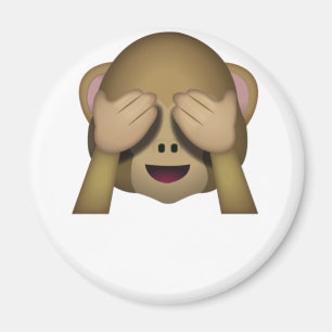 Cute See No Evil Monkey Emoji Magnet