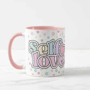 Cute Self love floral coffee mug