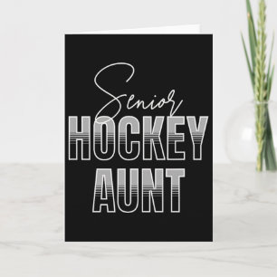 Cute Senior Hockey Aunt Card
