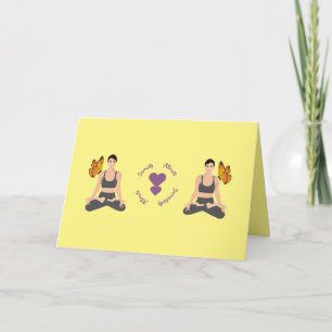 Cute Serenity Serendipity Yoga Love Personalize Card