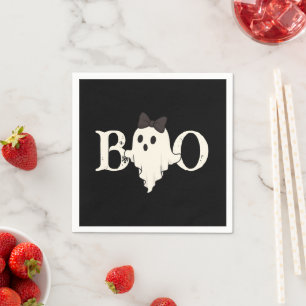 Cute serviettes en papier Halloween - "Boo" Ghost