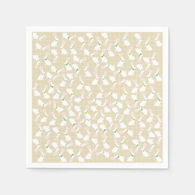 Cute serviettes en papier lapin (Devant)