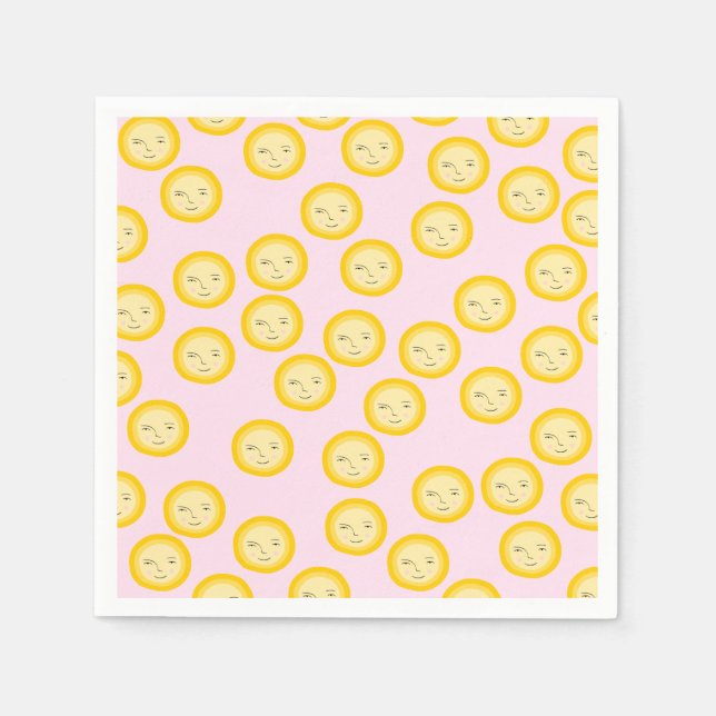 Cute serviettes en papier Sun (Devant)