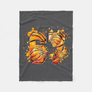 Cute Seven Basketball 6 67 67 Six 7 Fleece Blanket