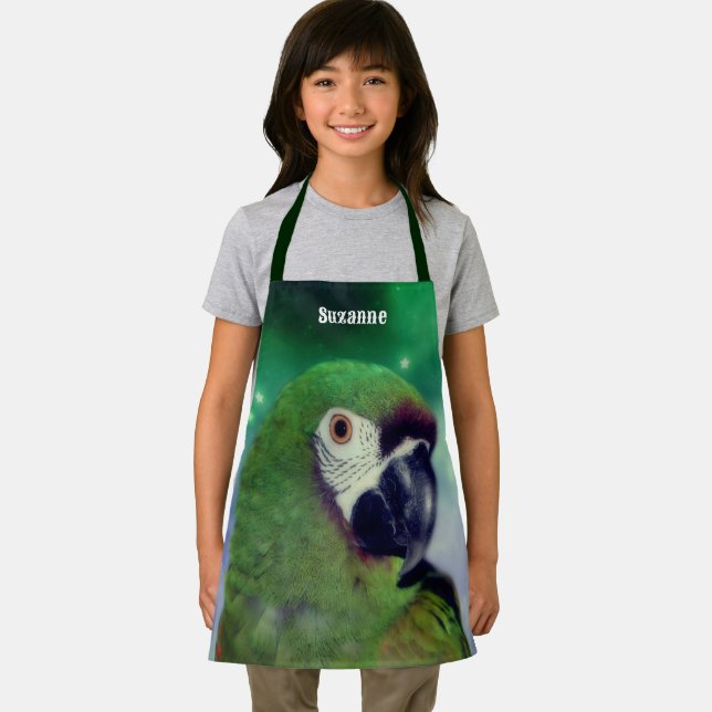 Cute Severe Macaw Parrot Personalized Apron (Insitu)