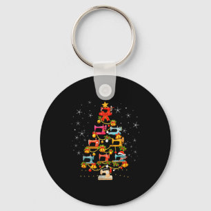 Cute Sewing Machine Christmas Tree Christmas Ornam Keychain