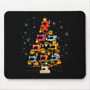 Cute Sewing Machine Christmas Tree Christmas Ornam Mouse Pad